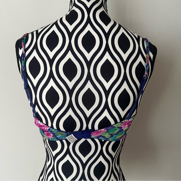 Vintage 80s Colorful Floral Bra by Shape-Mate - Picture 9 of 12